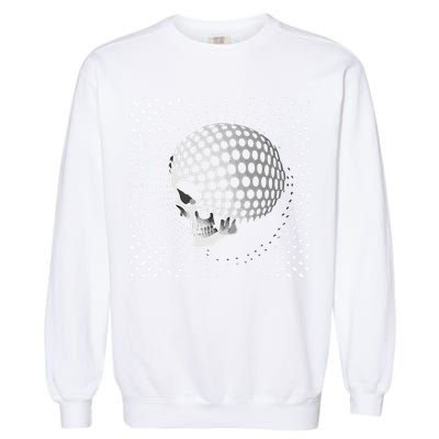 Graphic Optical Illusion Skull Garment-Dyed Sweatshirt