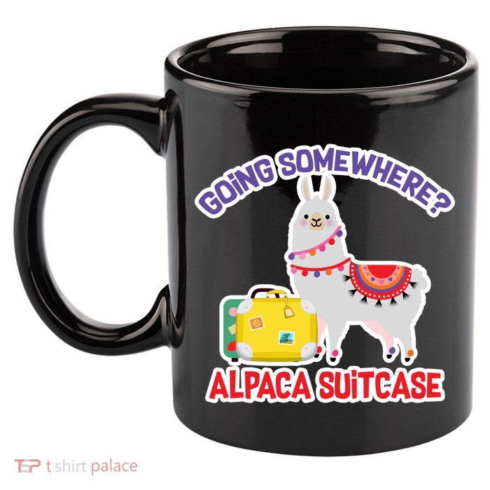 Going Somewhere Alpaca Suitcase 11oz C Handle Ceramic Mug
