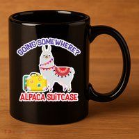Going Somewhere Alpaca Suitcase 11oz C Handle Ceramic Mug