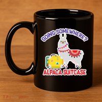 Going Somewhere Alpaca Suitcase 11oz C Handle Ceramic Mug