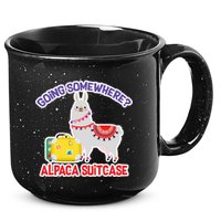 Going Somewhere Alpaca Suitcase 15oz Campfire Ceramic Mug