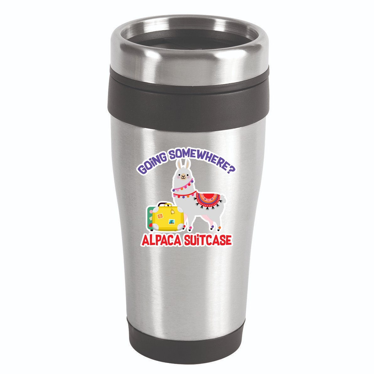 Going Somewhere Alpaca Suitcase 16oz Travel Tumbler
