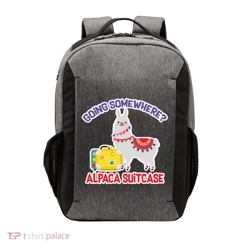 Going Somewhere Alpaca Suitcase Vector Backpack