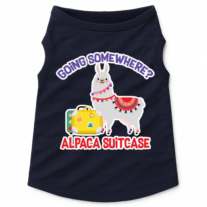 Going Somewhere Alpaca Suitcase Doggie Tank