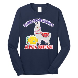 Going Somewhere Alpaca Suitcase Long Sleeve Shirt