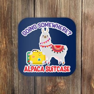 Going Somewhere Alpaca Suitcase Coaster