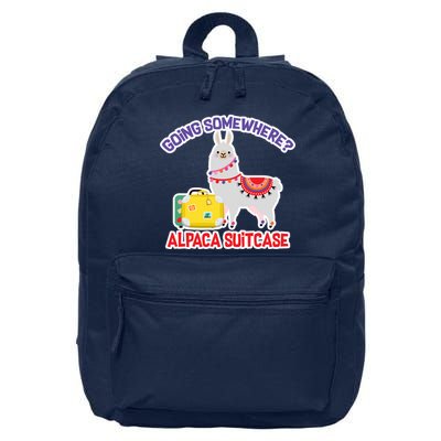 Going Somewhere Alpaca Suitcase 16 in Basic Backpack