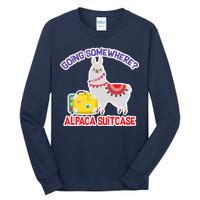 Going Somewhere Alpaca Suitcase Tall Long Sleeve T-Shirt