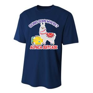 Going Somewhere Alpaca Suitcase Performance Sprint T-Shirt