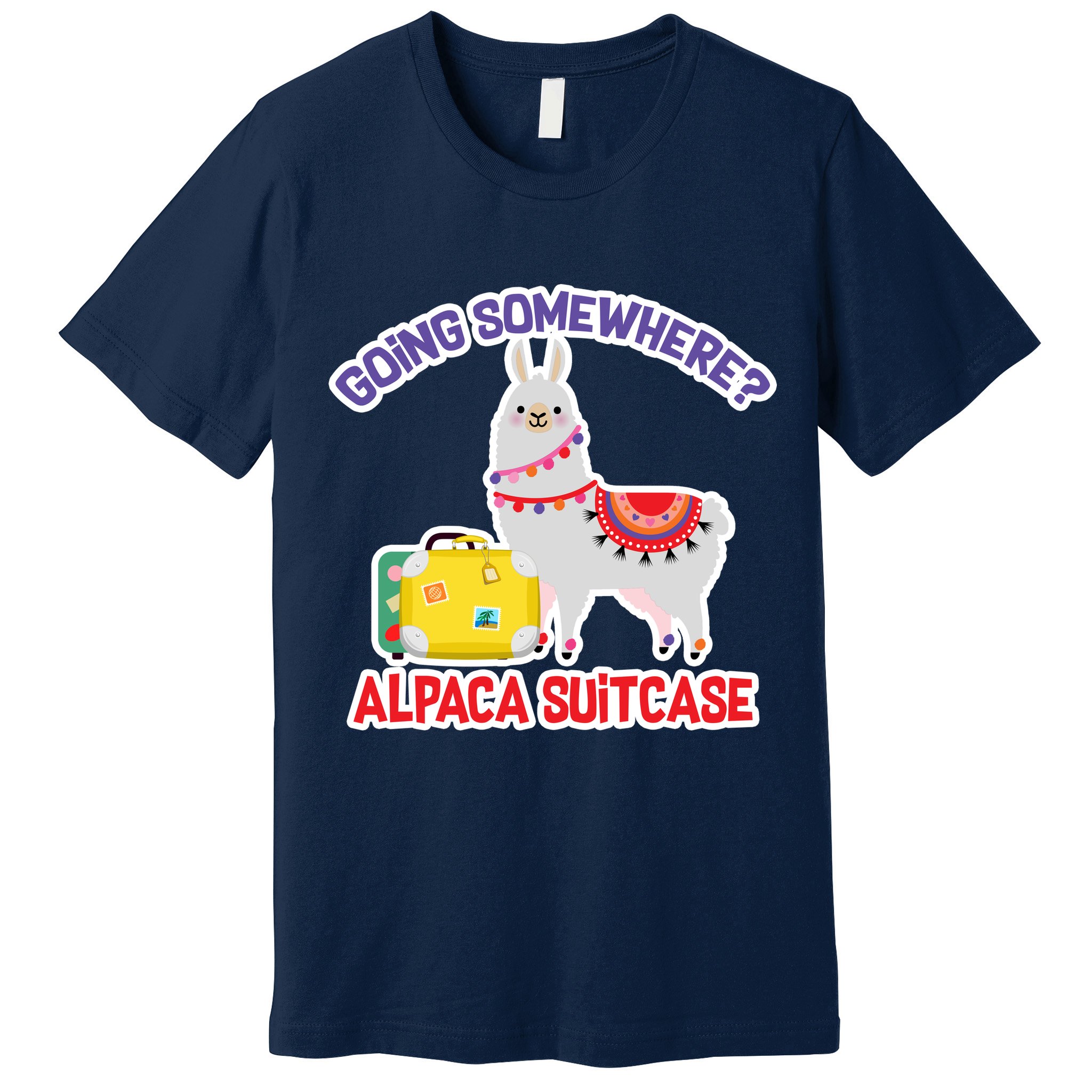 Going Somewhere Alpaca Suitcase Premium T-Shirt