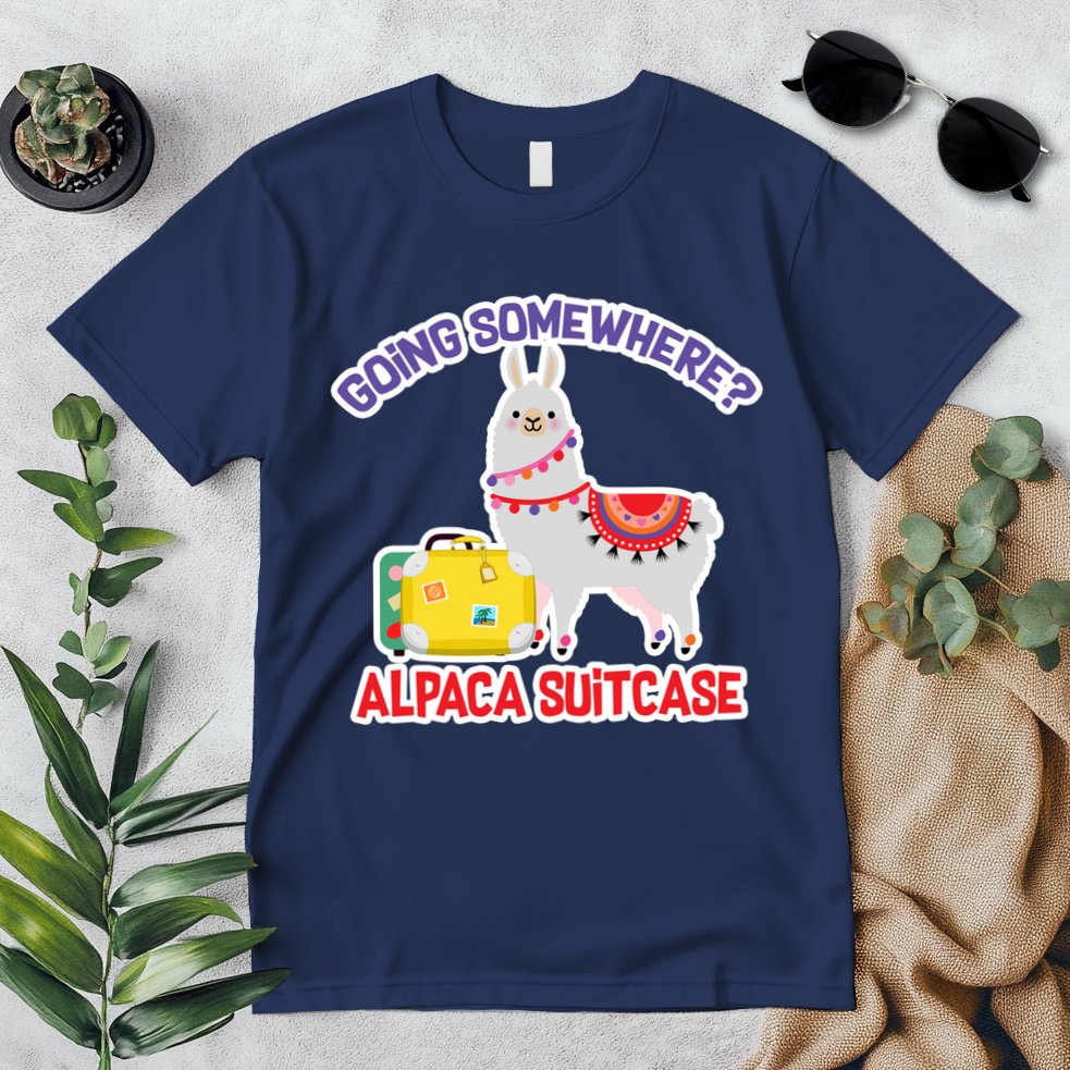 Going Somewhere Alpaca Suitcase Premium T-Shirt