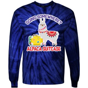 Going Somewhere Alpaca Suitcase Tie-Dye Long Sleeve Shirt