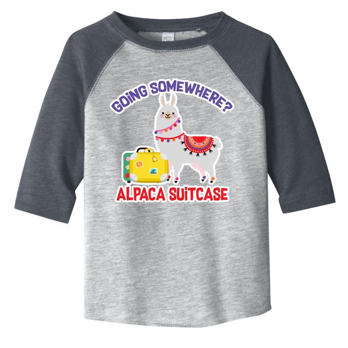 Going Somewhere Alpaca Suitcase Toddler Fine Jersey T-Shirt