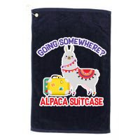 Going Somewhere Alpaca Suitcase Golf Towel