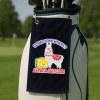 Going Somewhere Alpaca Suitcase Golf Towel