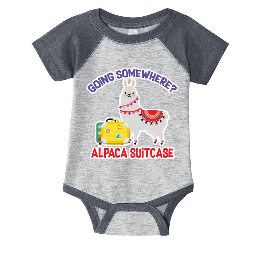 Going Somewhere Alpaca Suitcase Infant Baby Jersey Bodysuit