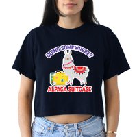 Going Somewhere Alpaca Suitcase Crop Top