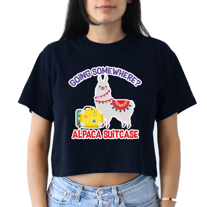Going Somewhere Alpaca Suitcase Crop Top