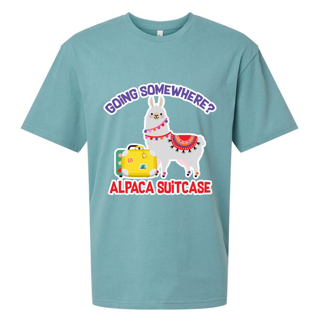 Going Somewhere Alpaca Suitcase Sueded Cloud Jersey T-Shirt