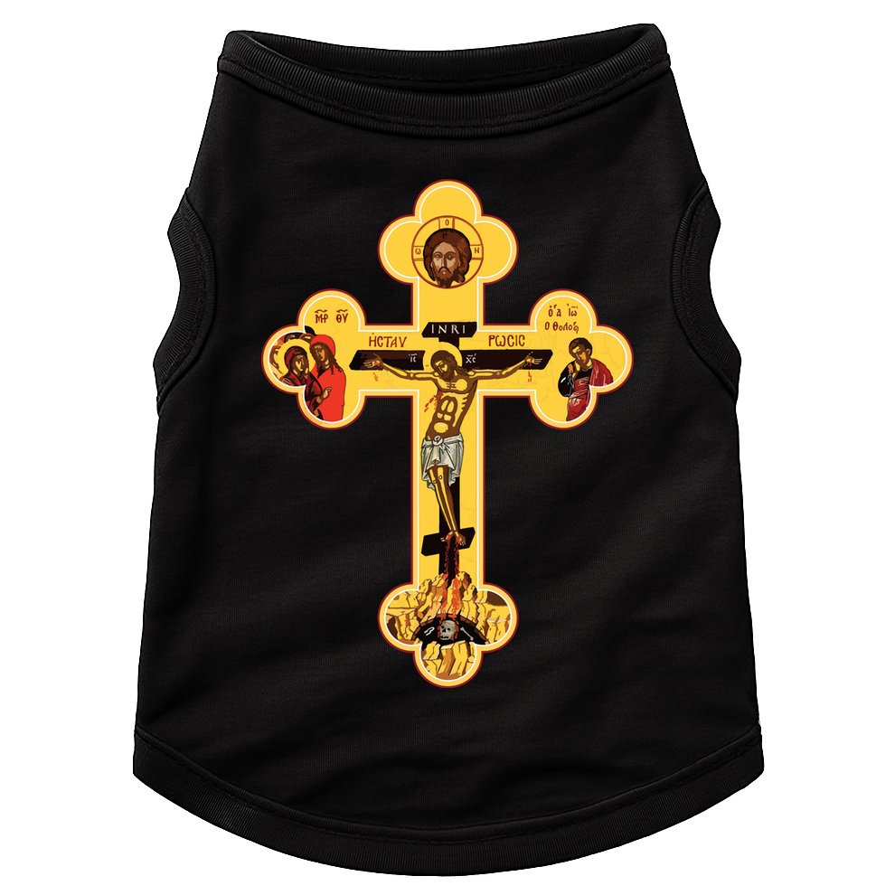 Greek Orthodox Jesus Christ Cross Icon Doggie Tank