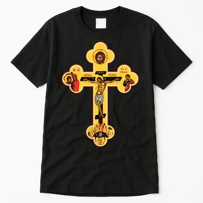 Greek Orthodox Jesus Christ Cross Icon Tall T-Shirt