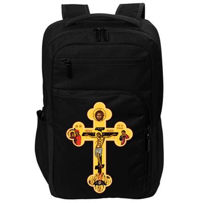 Greek Orthodox Jesus Christ Cross Icon Impact Tech Backpack