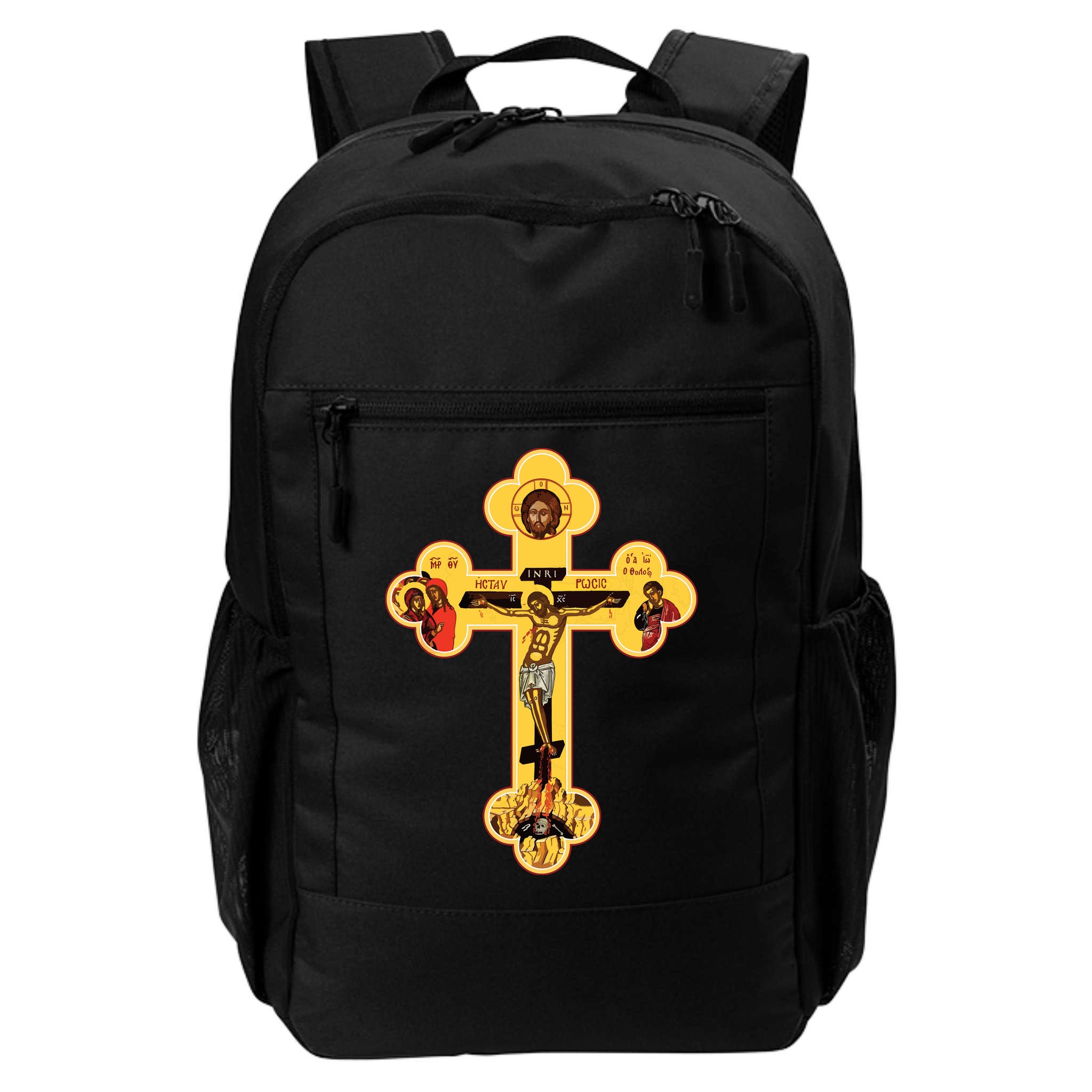 Greek Orthodox Jesus Christ Cross Icon Backpack
