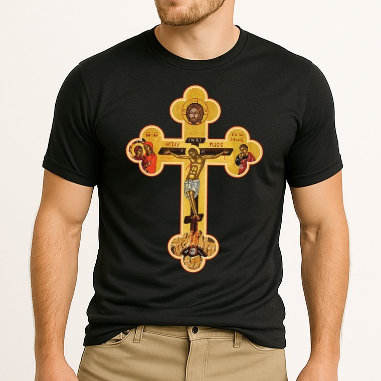 Greek Orthodox Jesus Christ Cross Icon Cooling Performance Crew T-Shirt