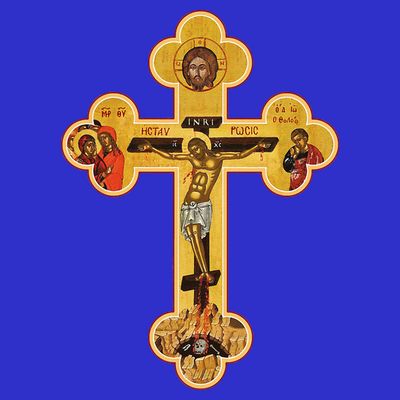 Greek Orthodox Jesus Christ Cross Icon T-Shirt