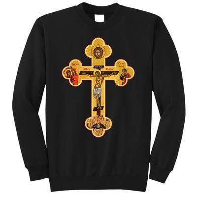 Greek Orthodox Jesus Christ Cross Icon Sweatshirt