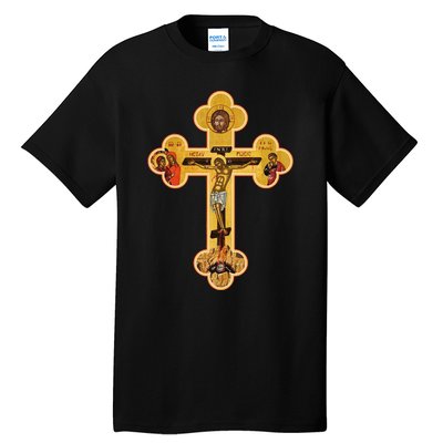 Greek Orthodox Jesus Christ Cross Icon Tall T-Shirt