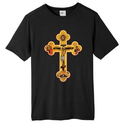 Greek Orthodox Jesus Christ Cross Icon Tall Fusion ChromaSoft Performance T-Shirt