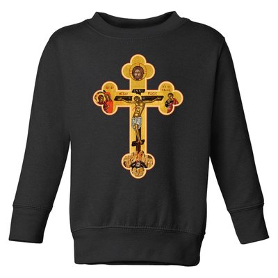 Greek Orthodox Jesus Christ Cross Icon Toddler Sweatshirt