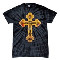 Greek Orthodox Jesus Christ Cross Icon Tie-Dye T-Shirt