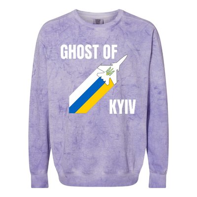 Ghost Of Kyiv Ukraine Fighter Pilot Legend Colorblast Crewneck Sweatshirt