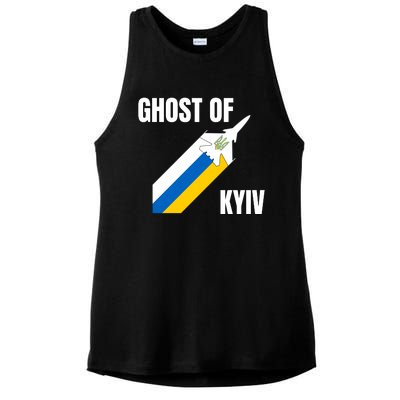 Ghost Of Kyiv Ukraine Fighter Pilot Legend Ladies PosiCharge Tri-Blend Wicking Tank