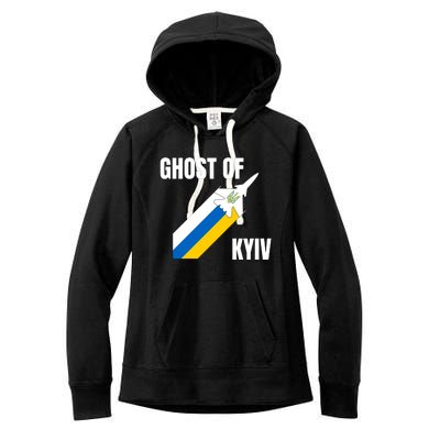 Ghost Of Kyiv Ukraine Fighter Pilot Legend Women's Fleece Hoodie