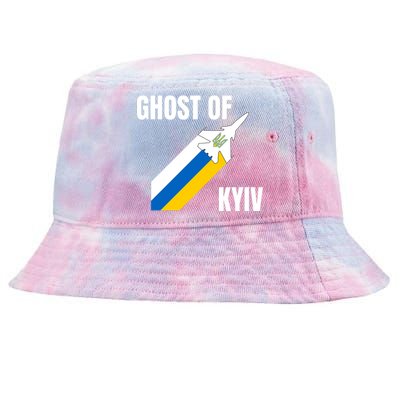 Ghost Of Kyiv Ukraine Fighter Pilot Legend Tie-Dyed Bucket Hat