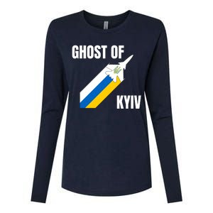 Ghost Of Kyiv Ukraine Fighter Pilot Legend Womens Cotton Relaxed Long Sleeve T-Shirt