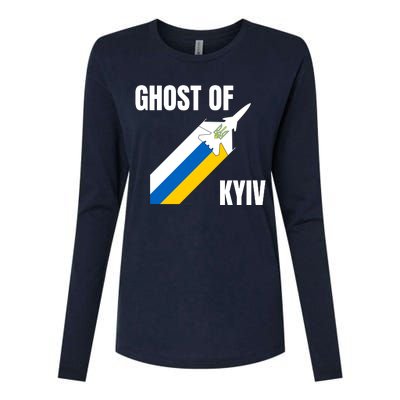 Ghost Of Kyiv Ukraine Fighter Pilot Legend Womens Cotton Relaxed Long Sleeve T-Shirt