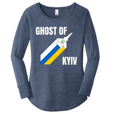 Ghost Of Kyiv Ukraine Fighter Pilot Legend Women's Perfect Tri Tunic Long Sleeve Shirt