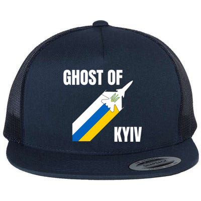 Ghost Of Kyiv Ukraine Fighter Pilot Legend Flat Bill Trucker Hat