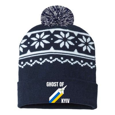 Ghost Of Kyiv Ukraine Fighter Pilot Legend USA-Made Snowflake Beanie