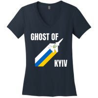 Ghost Of Kyiv Ukraine Fighter Pilot Legend Women's V-Neck T-Shirt