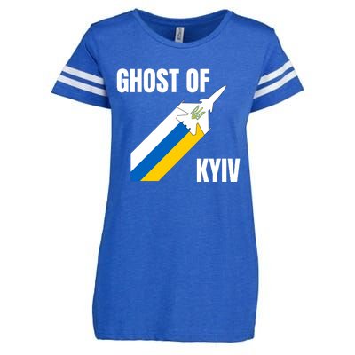 Ghost Of Kyiv Ukraine Fighter Pilot Legend Enza Ladies Jersey Football T-Shirt