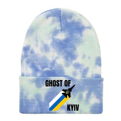 Ghost Of Kyiv Ukraine Fighter Pilot Legend Tie Dye 12in Knit Beanie