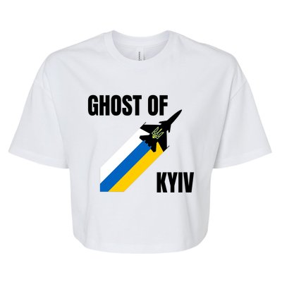 Ghost Of Kyiv Ukraine Fighter Pilot Legend Bella+Canvas Jersey Crop Tee