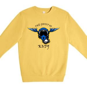 Ghost Of Kyiv Ukraine Fighter Pilot Mask Legend Premium Crewneck Sweatshirt