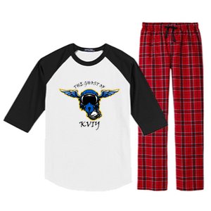 Ghost Of Kyiv Ukraine Fighter Pilot Mask Legend Raglan Sleeve Pajama Set