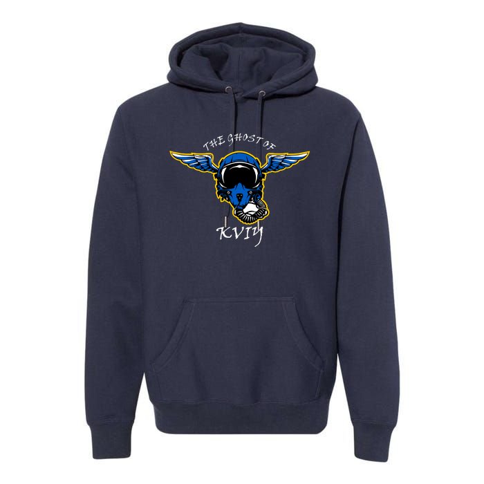 Ghost Of Kyiv Ukraine Fighter Pilot Mask Legend Premium Hoodie